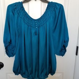 Violet and Claire Blue Blouse 3X, Gently Used
